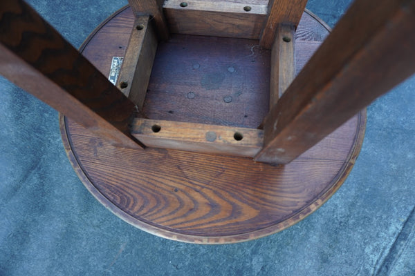 Limbert Copper Top Round Side Table from the Hotel McAlpin NYC  c 1912 F2587