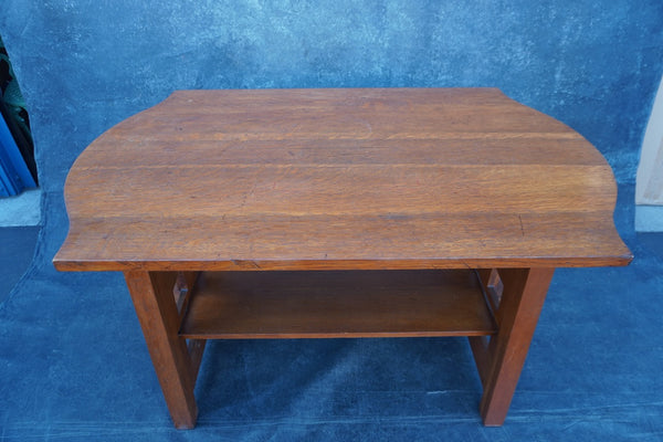 Limbert Turtle-Top Table Desk with One Drawer 1905-1910 F2592