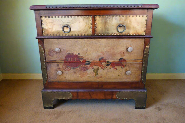 Monterey Classic Dresser in Dark Smoky Maple with Juan Duran Tinoco Decorations F2607