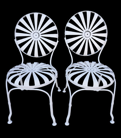 François Carré Sunburst Chairs - Pair- 1930s F2614