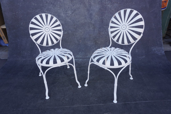 François Carré Sunburst Chairs - Pair- 1930s F2614