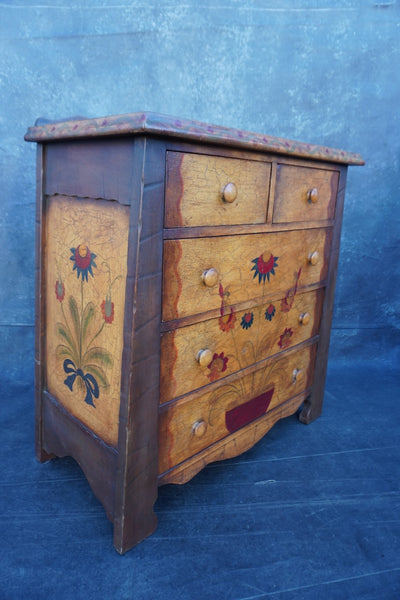 Monterey A-Frame Classic Dresser with Decoration and Crackle Finish  c 1931 F2630