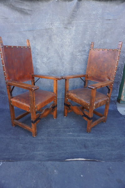 Monterey Classic Bela Lugosi Armchairs - Pair c 1930 F2635