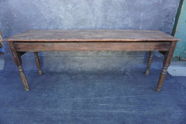 Mexican or Guatemalan Colonial Table or Counter with Carved Facing Board 19th Century F2638