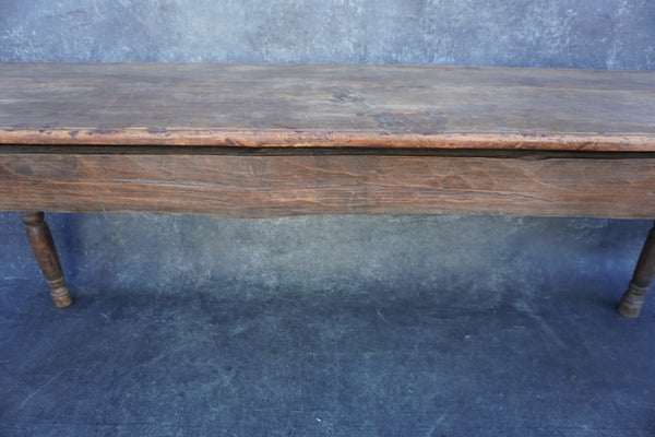 Mexican or Guatemalan Colonial Table or Counter with Carved Facing Board 19th Century F2638