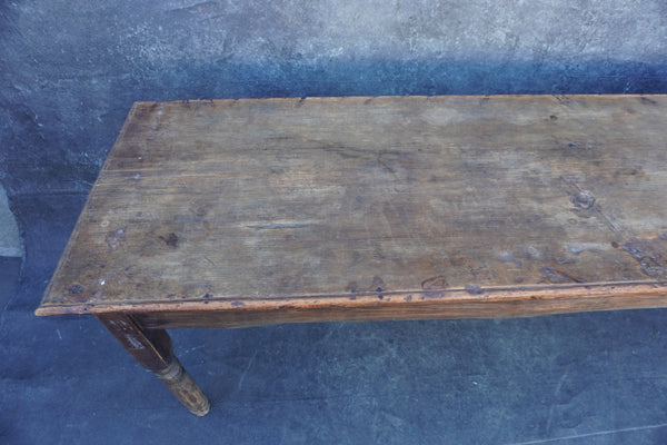 Mexican or Guatemalan Colonial Table or Counter with Carved Facing Board 19th Century F2638