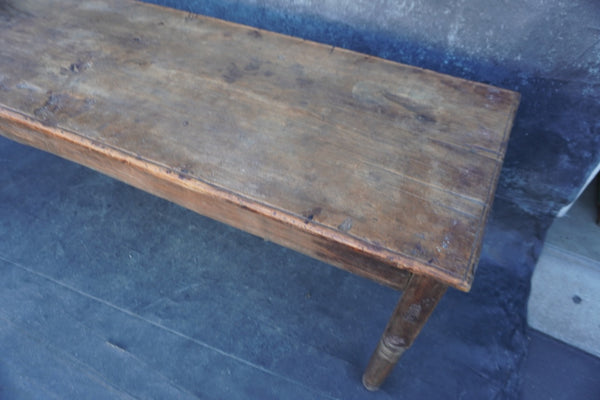 Mexican or Guatemalan Colonial Table or Counter with Carved Facing Board 19th Century F2638