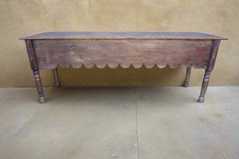 Mexican or Guatemalan Colonial Table or Counter with Carved Facing Board 19th Century F2638