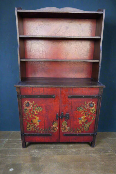 Monterey Classic Hutch Original Crackle Finish in Red F2640