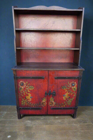 Monterey Classic Hutch Original Crackle Finish in Red F2640