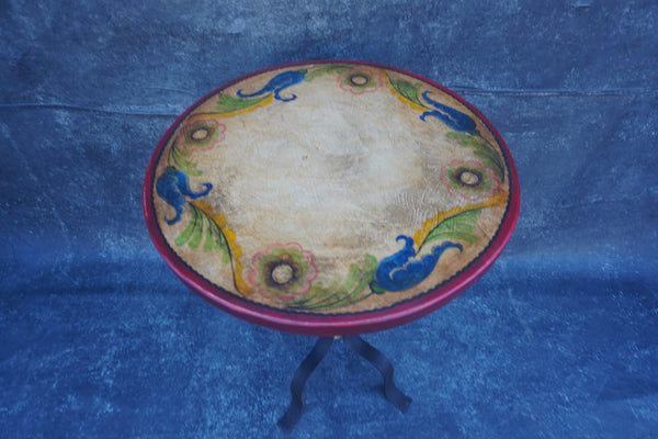 Monterey Round Floral Lamp Table F2650