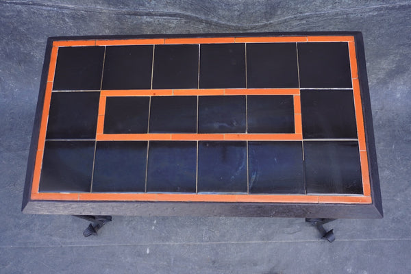 Gladding McBean Tile Table with a Spanish Revival Wrought Iron Base F2658