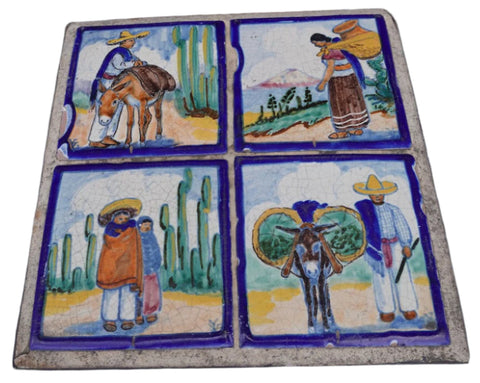 Uriarte Mexican Figural Tile Table F2661