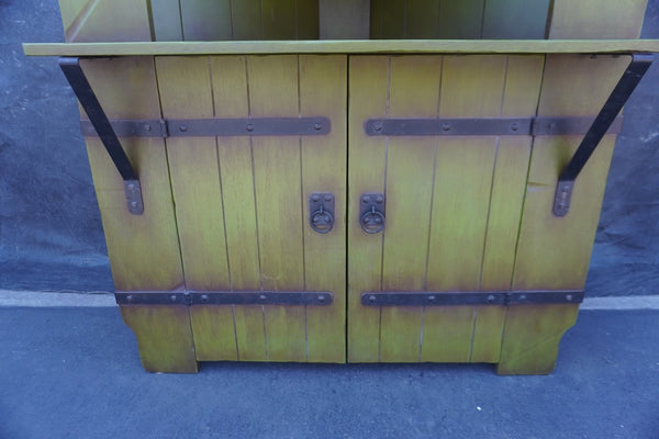 Monterey Style Green Corner Hutch F2666