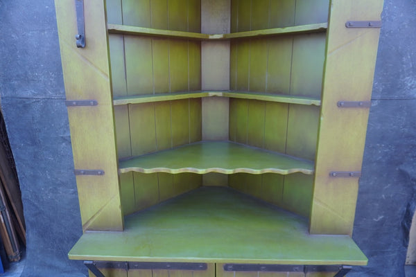 Monterey Style Green Corner Hutch F2666