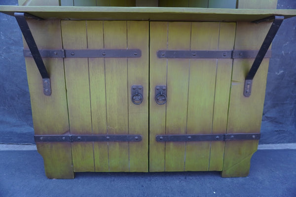 Monterey Style Green Corner Hutch F2666