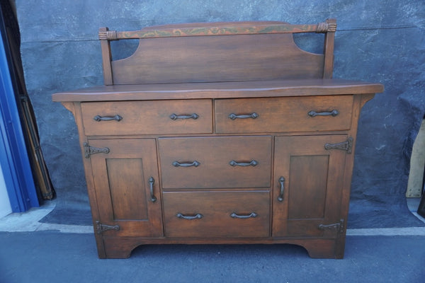 Coronado Sideboard w Backsplash circa 1935 Original Dark Smokey Maple Finish F2667