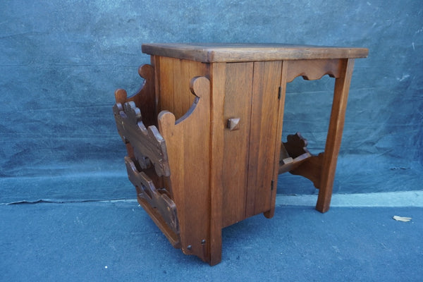 Kroehler Del Rey Multipurpose Table with Iconic End of the Road  Indian Brave Carved in Low Relief F2676