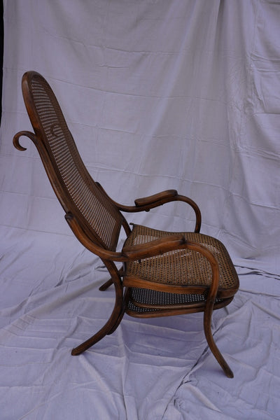 Original Thonet Folding Chair with Footstool c.1880s F2680