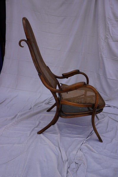 Original Thonet Folding Chair with Footstool c.1880s F2680