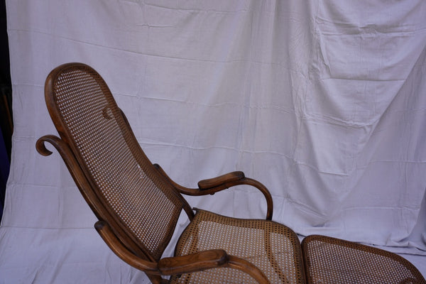 Original Thonet Folding Chair with Footstool c.1880s F2680