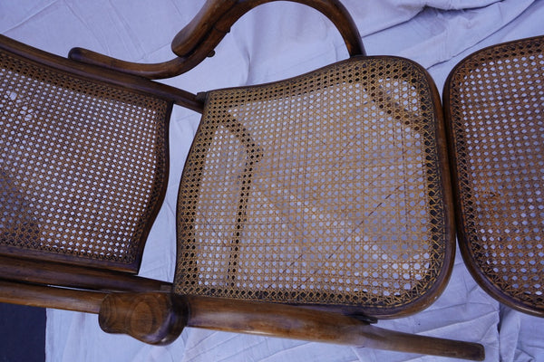 Original Thonet Folding Chair with Footstool c.1880s F2680