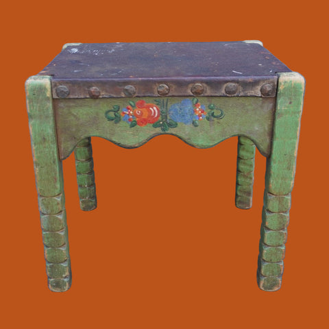 Monterey Classic Leather Top Stool in Spanish Green F2685