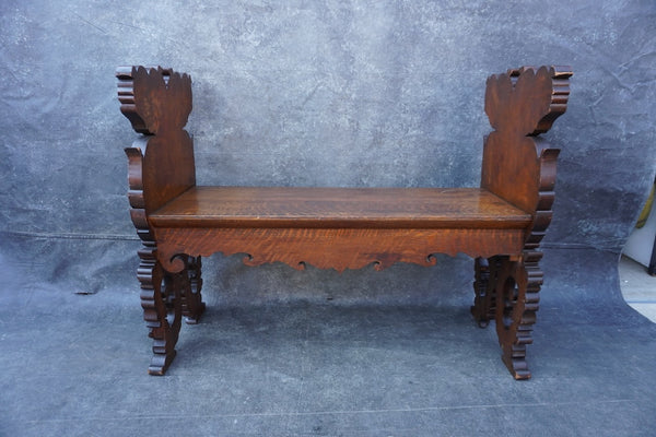 Mediterranean Gothic Bench 19th Century F2688