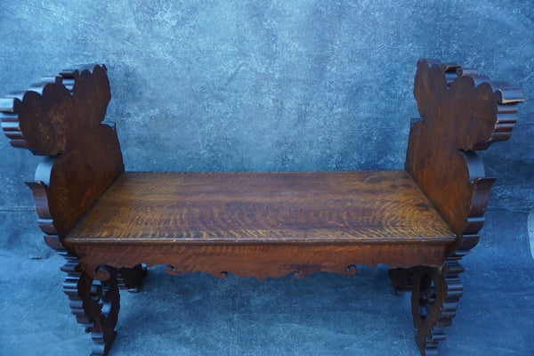 Mediterranean Gothic Bench 19th Century F2688