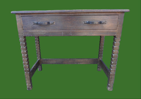Monterey Classic Old Wood Bench/Side Table c 1931 F2689