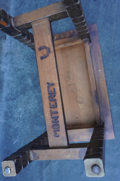 Monterey Classic Old Wood Bench/Side Table c 1931 F2689