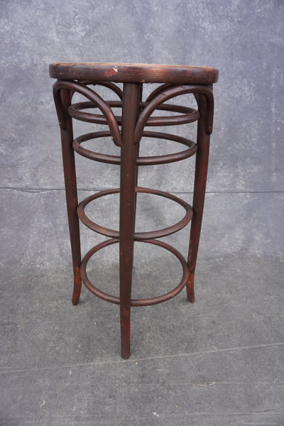 Thonet Bar Stool - Caned Seating  1922 label F2705