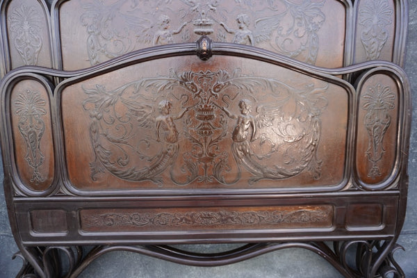 Full Size Art Nouveau Thonet-Style Bentwood Bed c1880 F2710
