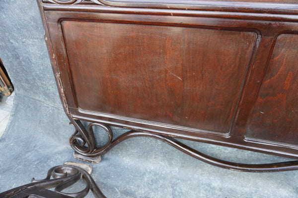 Full Size Art Nouveau Thonet-Style Bentwood Bed c1880 F2710