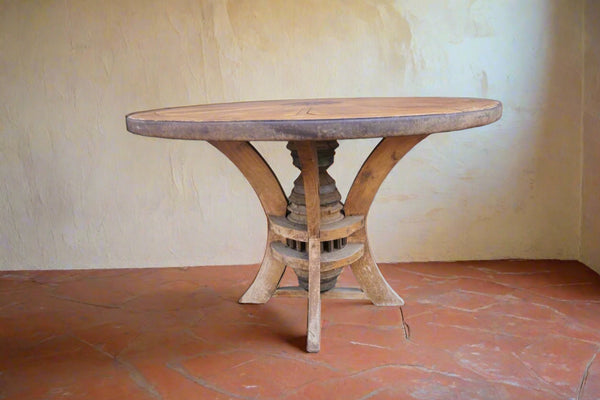 Custom-made Wagon Wheel Table F2716