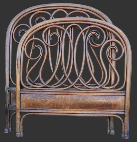 Thonet Bentwood Single Frame Bed w Original Labels F2724