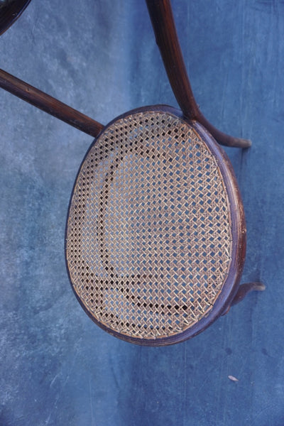 Original Thonet 1884 Bentwood Cane Seat Chair w Padded Back Rest F2725