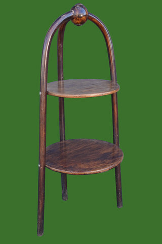 Thonet-Style Bentwood Two-Tiered Serving Stand F2732