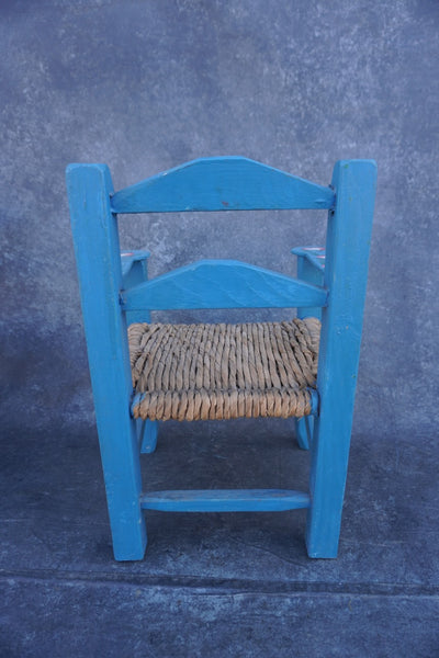 1970s Blue Mexican Children's Chair F2747