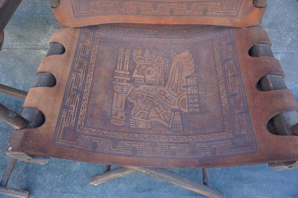 Leather Director Chairs, Set of Two F2749