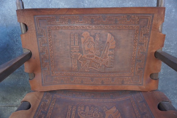 Leather Director Chairs, Set of Two F2749