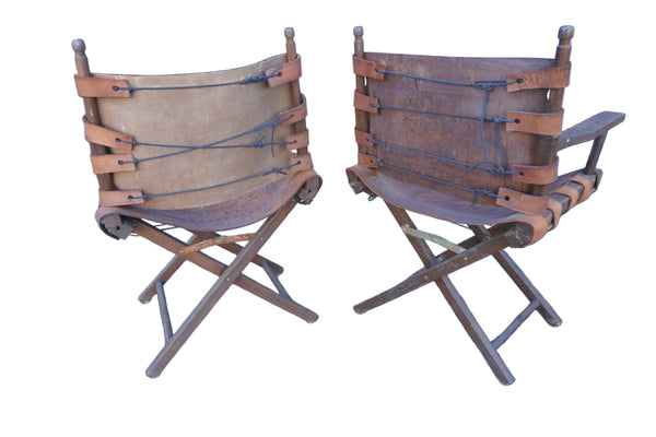 Leather Director Chairs, Set of Two F2749