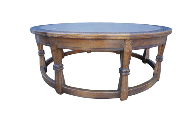 Romweber Cali-Revival Leather Top Coffee Table F2751