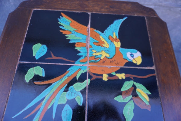 Taylor Tile Table with Parrot Design F2757