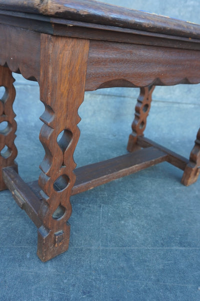 Custom D&M Tile Table with Mahogany Base F2758