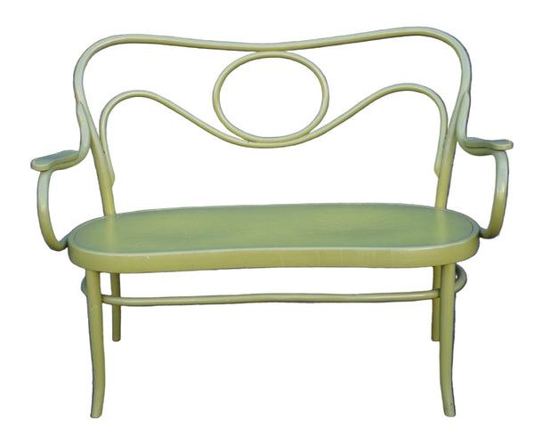 Painted Thonet Embossed Bentwood Bench F2760