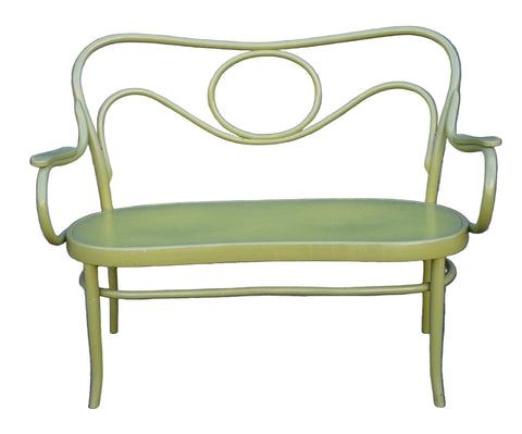 Painted Thonet Embossed Bentwood Bench F2760