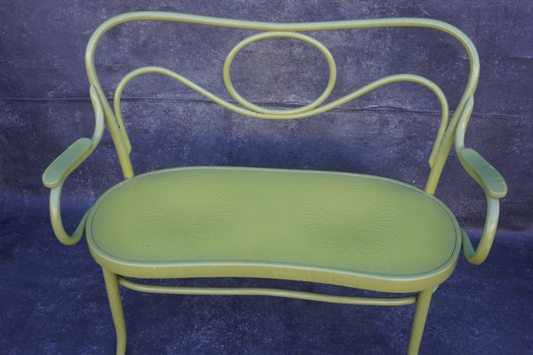 Painted Thonet Embossed Bentwood Bench F2760