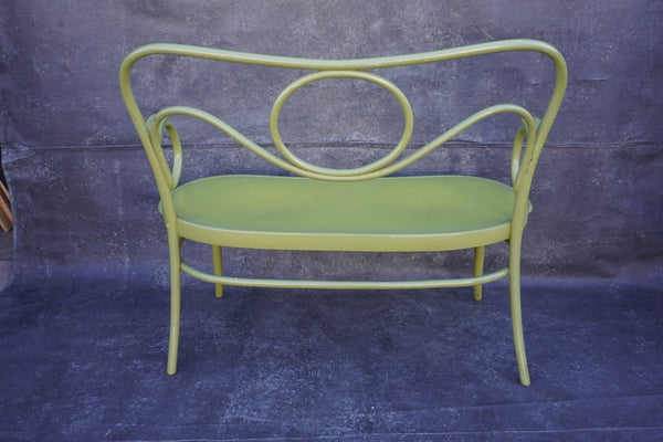 Painted Thonet Embossed Bentwood Bench F2760