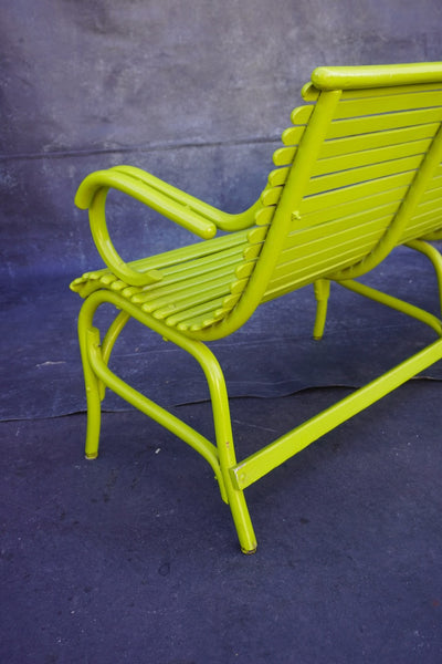 Florescent Green Thonet-style Bentwood Bench F2761